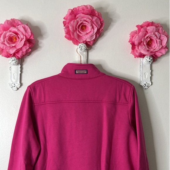 Vineyard Vines Brushed Terry Relaxed Shep Shirt in HTF color Berry, Medium. - Picture 11 of 13